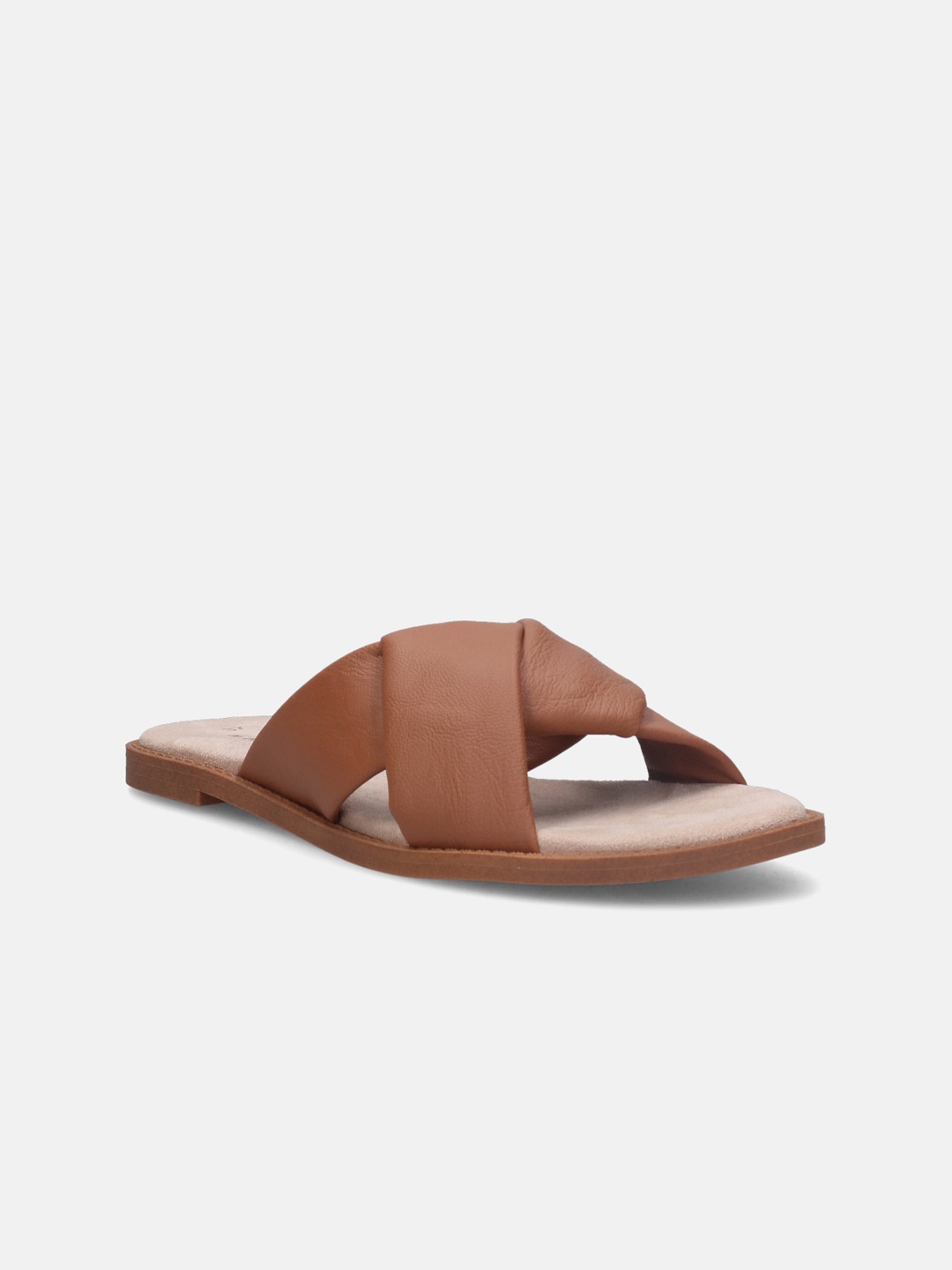 

BAGATT Goldy Textured Open Toe Flats, Brown