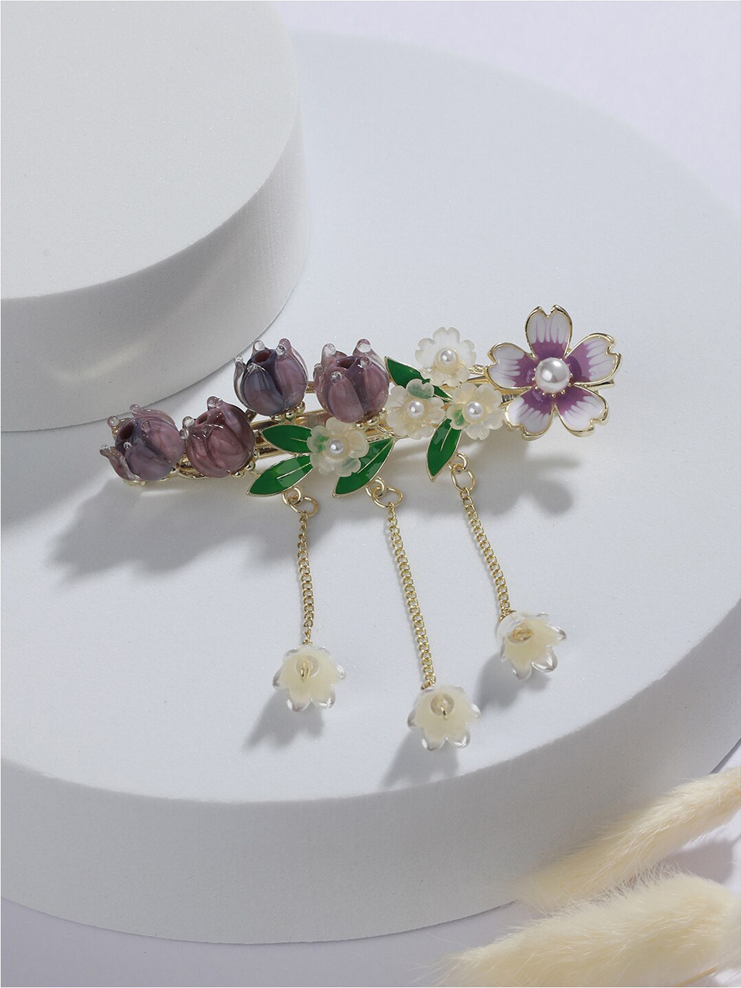 

Jazz and Sizzle Women Embellished Alligator Hair Clip, Green
