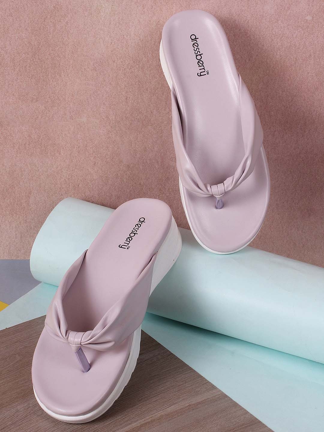 

DressBerry Women Open Toe Flats, White