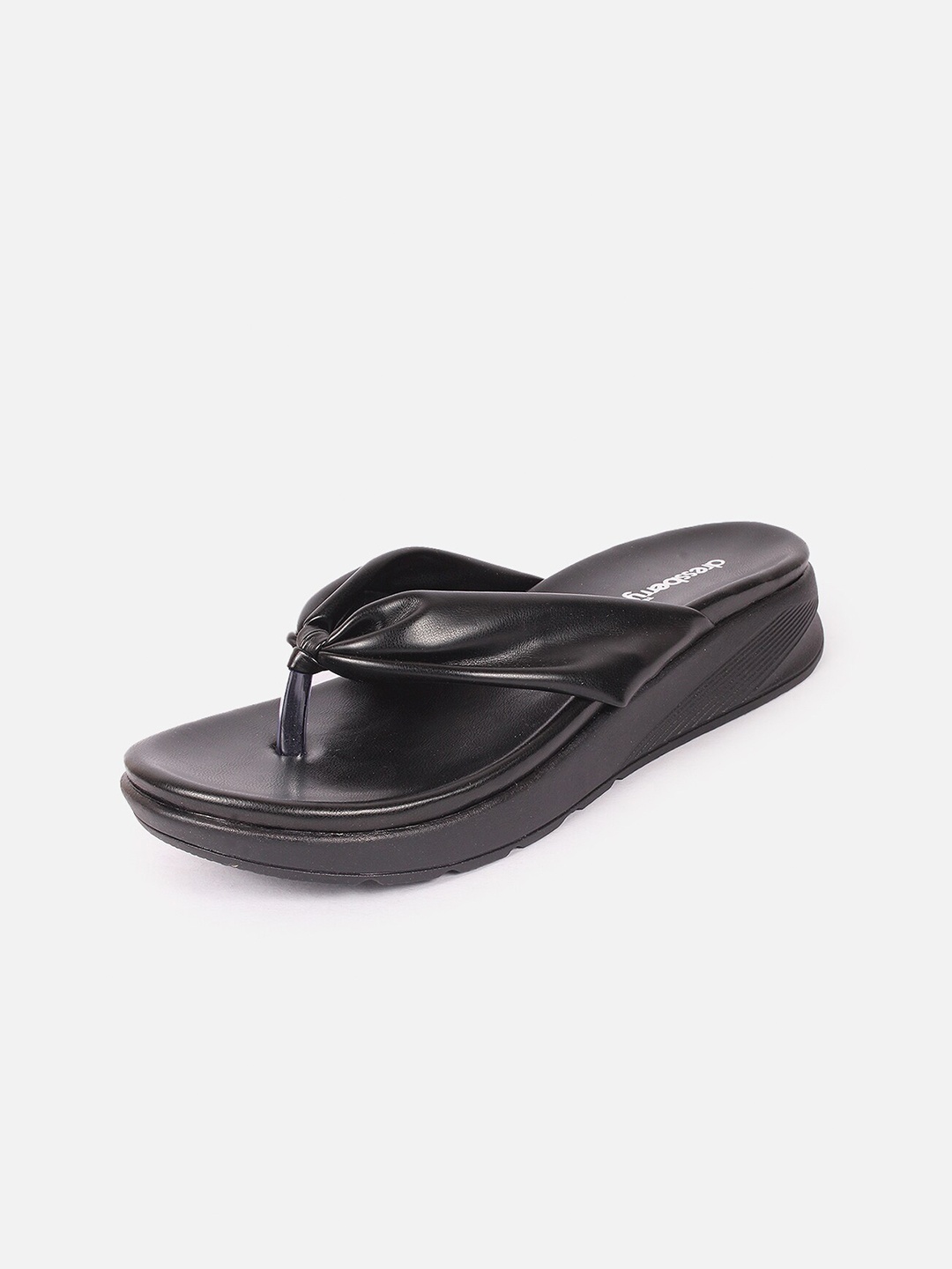 

DressBerry Women Open Toe Flats, Black