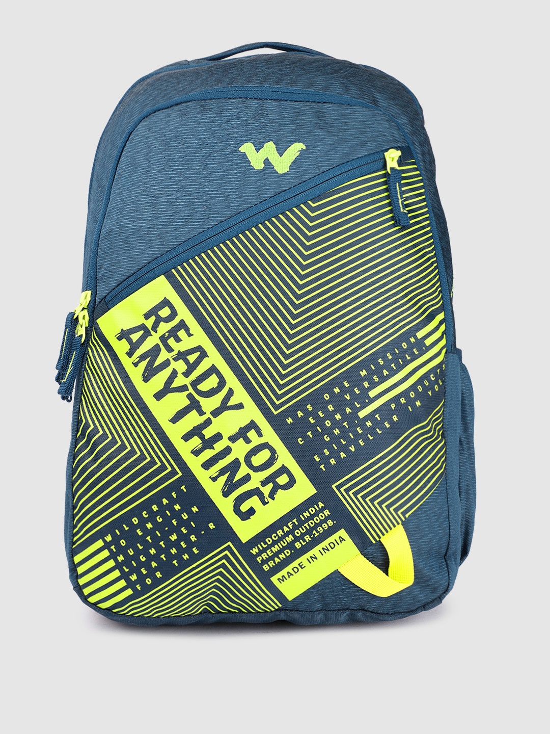 

Wildcraft Unisex Brand Logo Print & Textured Blaze 30 Backpack, Navy blue