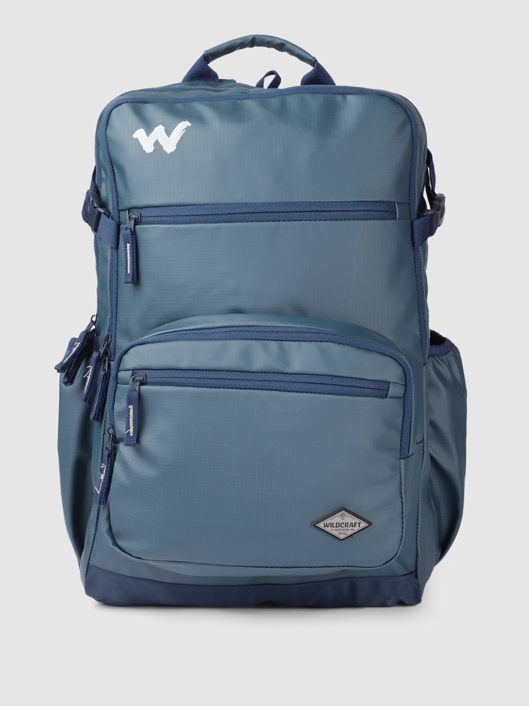 

Wildcraft Unisex Backpack with Compression Straps and Rain Cover, Navy blue