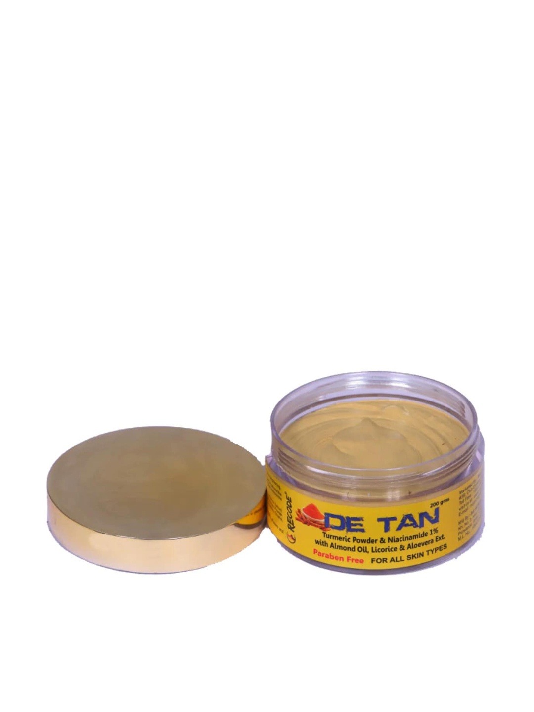 

Recode Turmeric & 1% Niacinamide De Tan Pack 200g, Yellow