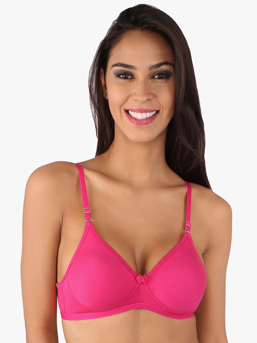 

Bralux Non Padded Non Wired Full Coverage All Day Comfort Seamless Cotton T-Shirt Bra, Pink