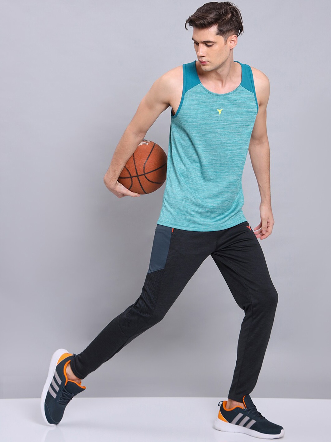 

Technosport Round Neck Antimicrobial Gym Innerwear Vests, Teal