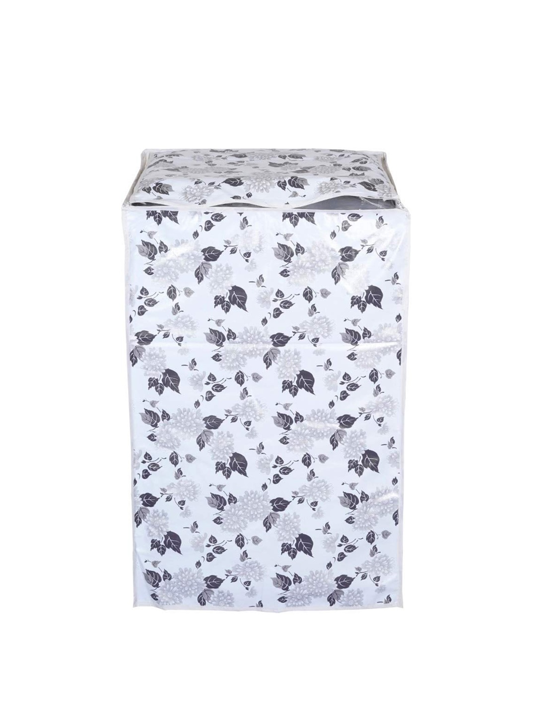 

DALUCI White & Grey Printed Cotton Top Load Washing Machine Cover