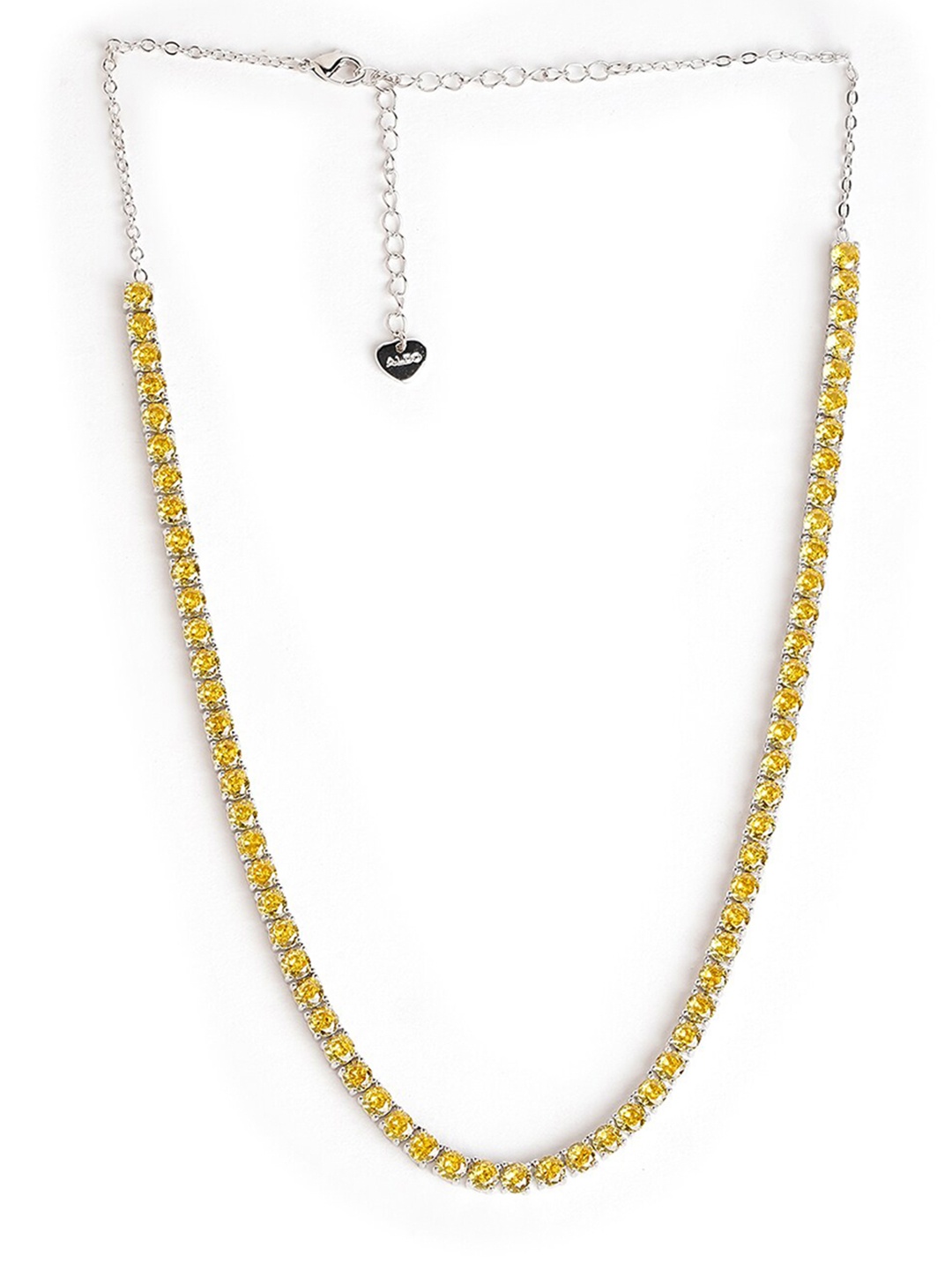 

ALDO Artificial Stone Studded Minimal Necklace, Silver