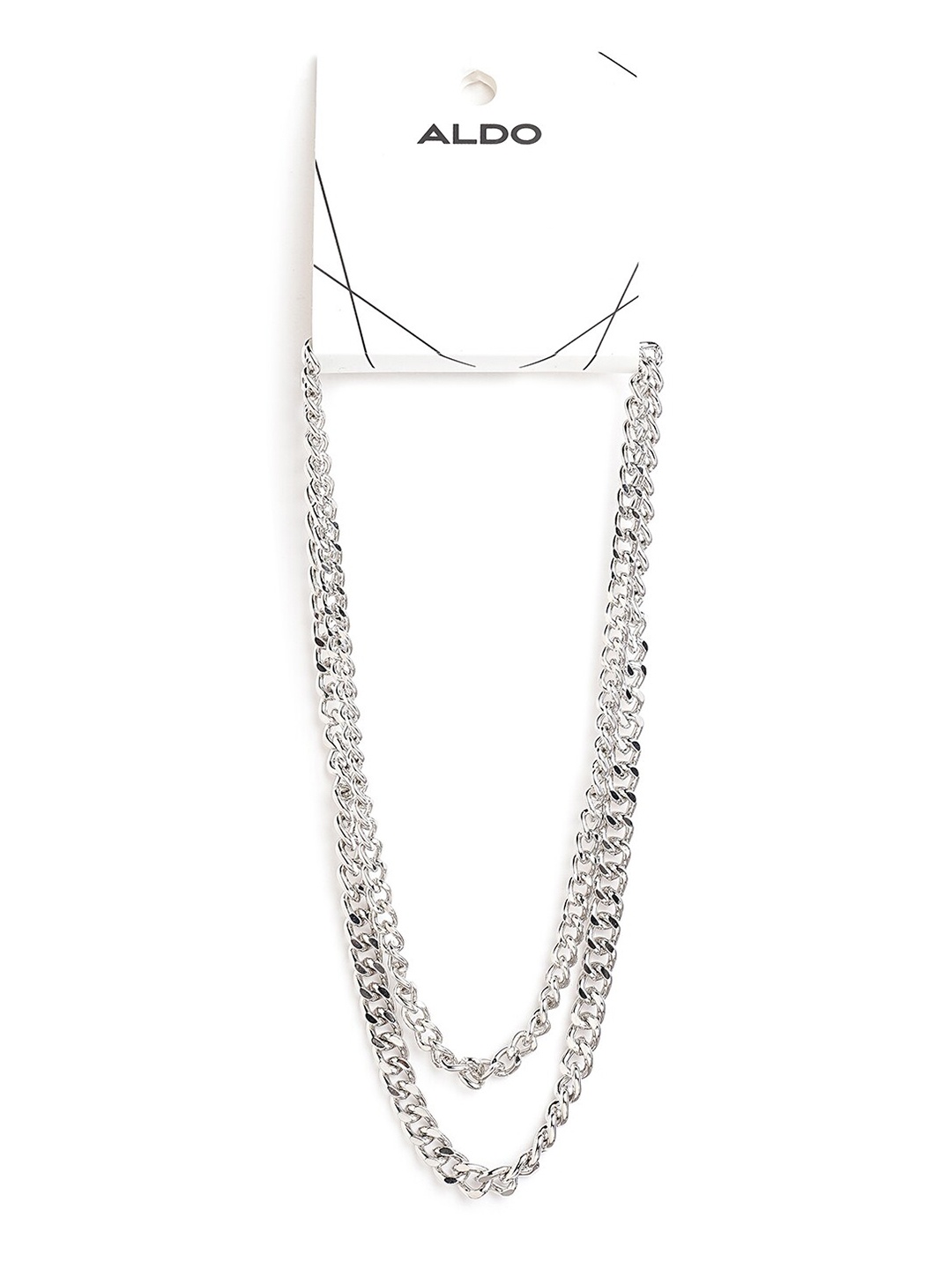 

ALDO Set Of 2 Minimal Chain Design Necklace, Silver