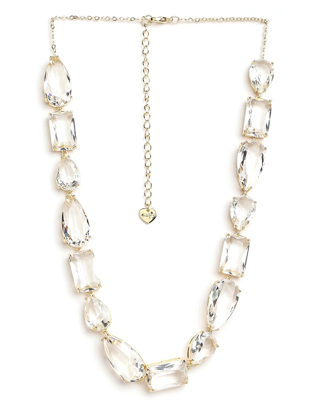 

ALDO Artificial Stone Studded Statement Necklace, Gold