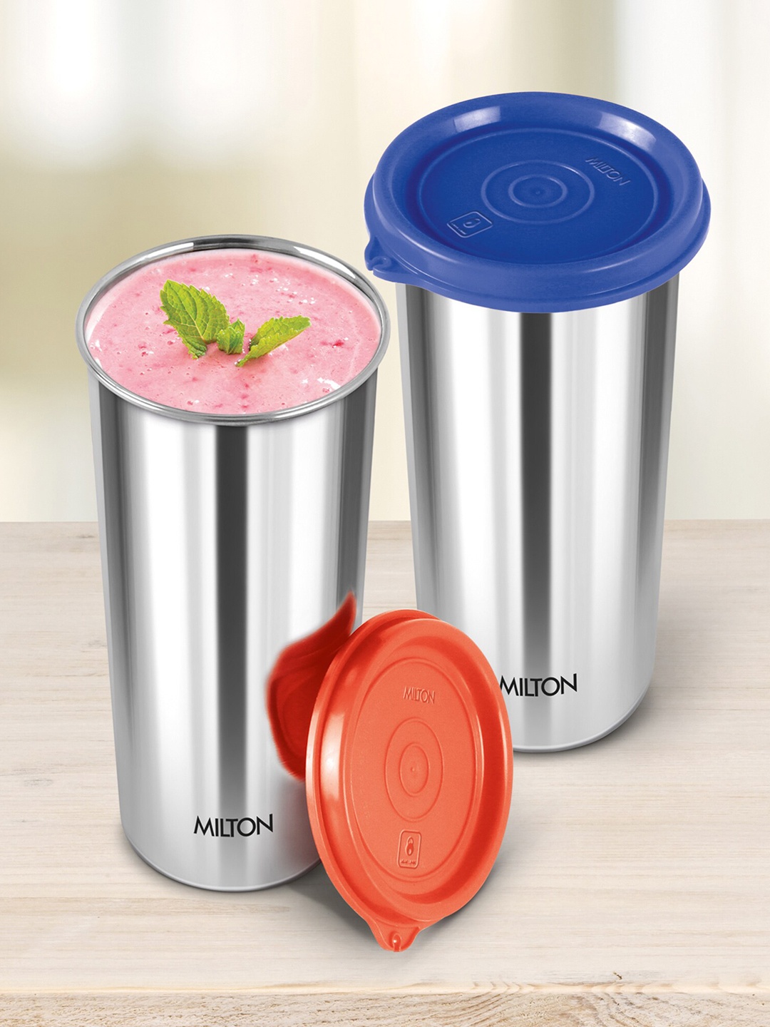 

Milton 6 Pieces Assorted Stainless Steel Tumbler With Lid 530 ml Each