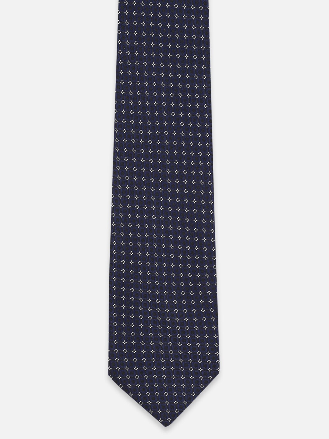 

Peter England Men Woven Design Broad Tie, Navy blue