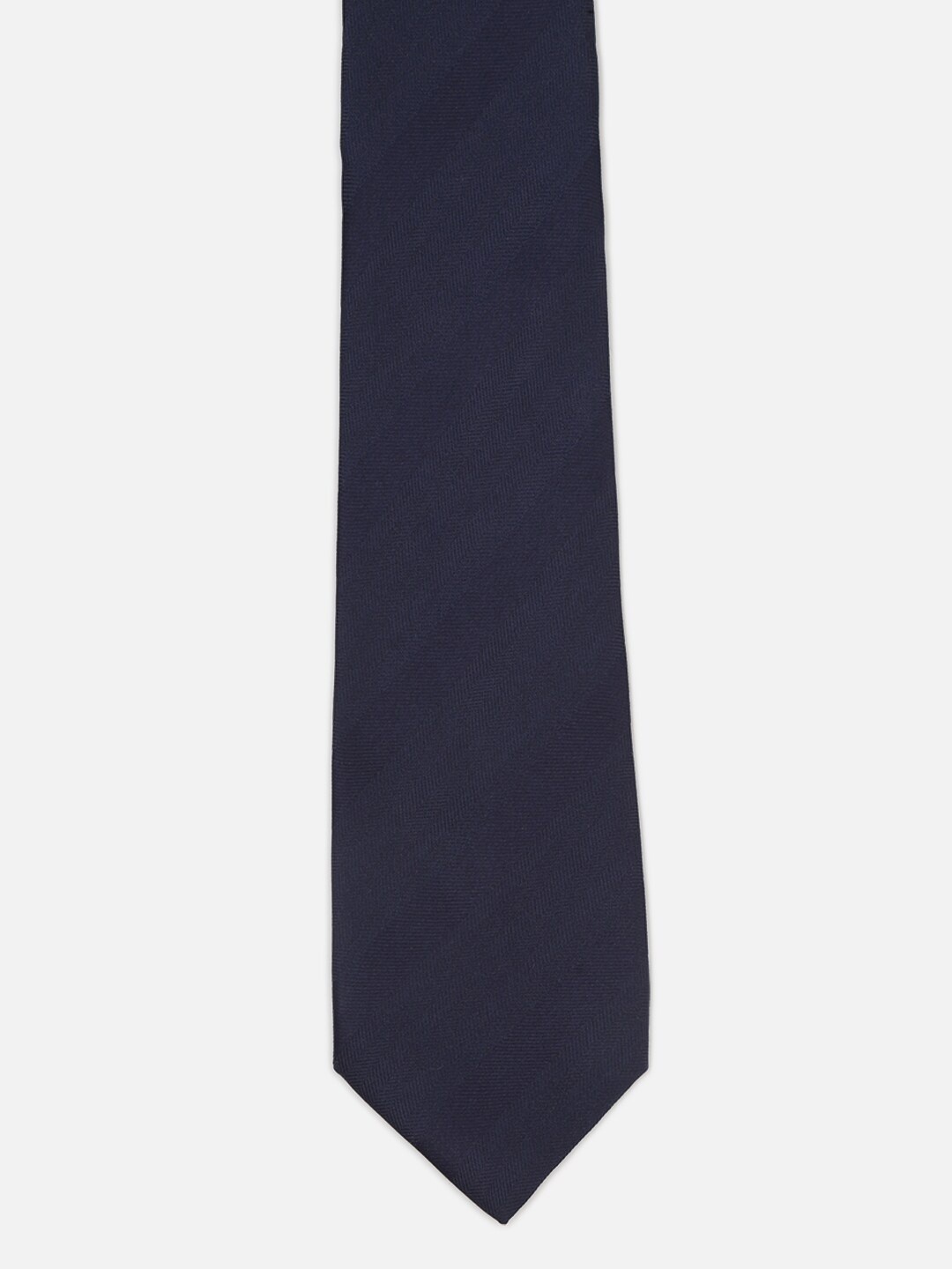 

Peter England Men Woven Design Broad Tie, Navy blue