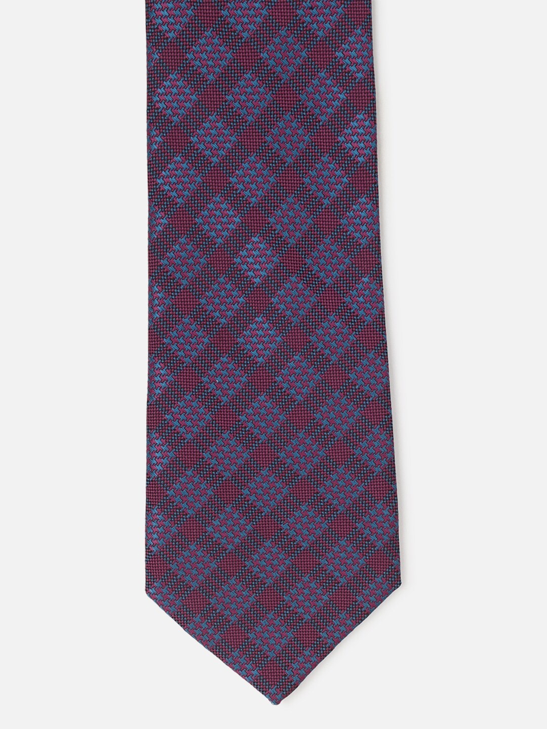 

Peter England Men Woven Design Broad Tie, Purple