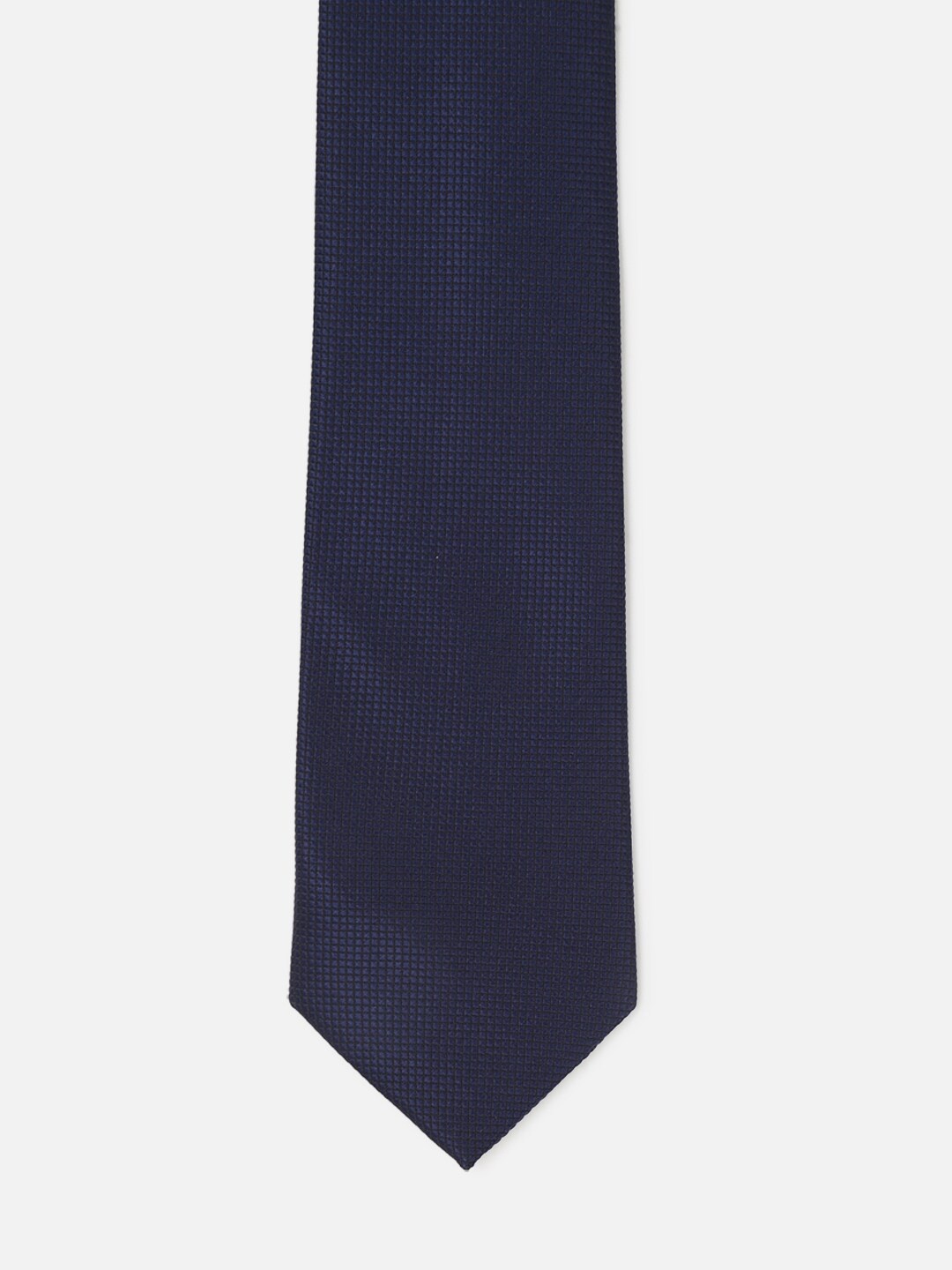 

Peter England Men Woven Design Broad Tie, Navy blue