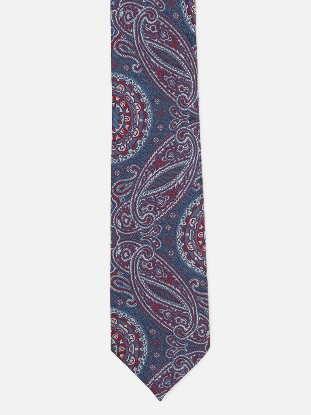 

Peter England Men Woven Design Broad Tie, Navy blue