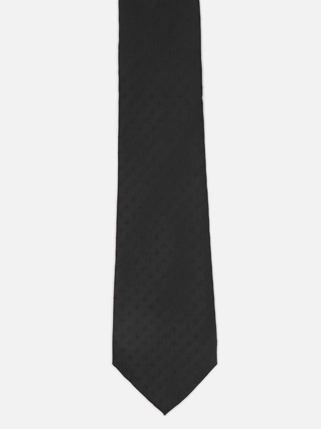 

Peter England Men Woven Design Broad Tie, Black