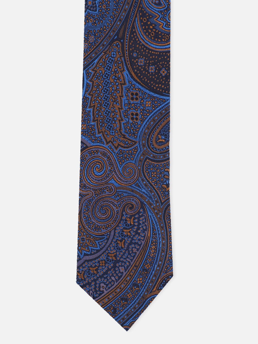 

Peter England Men Woven Design Broad Tie, Navy blue