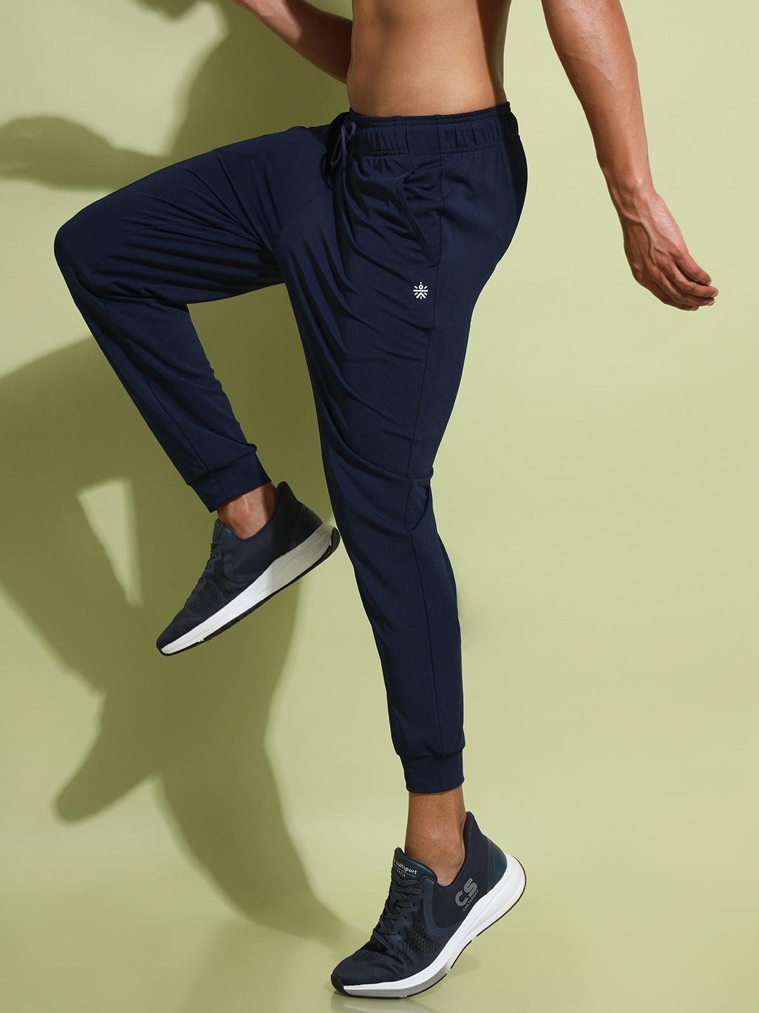 

CULT Men Brand Logo Printed Flydry Joggers, Navy blue