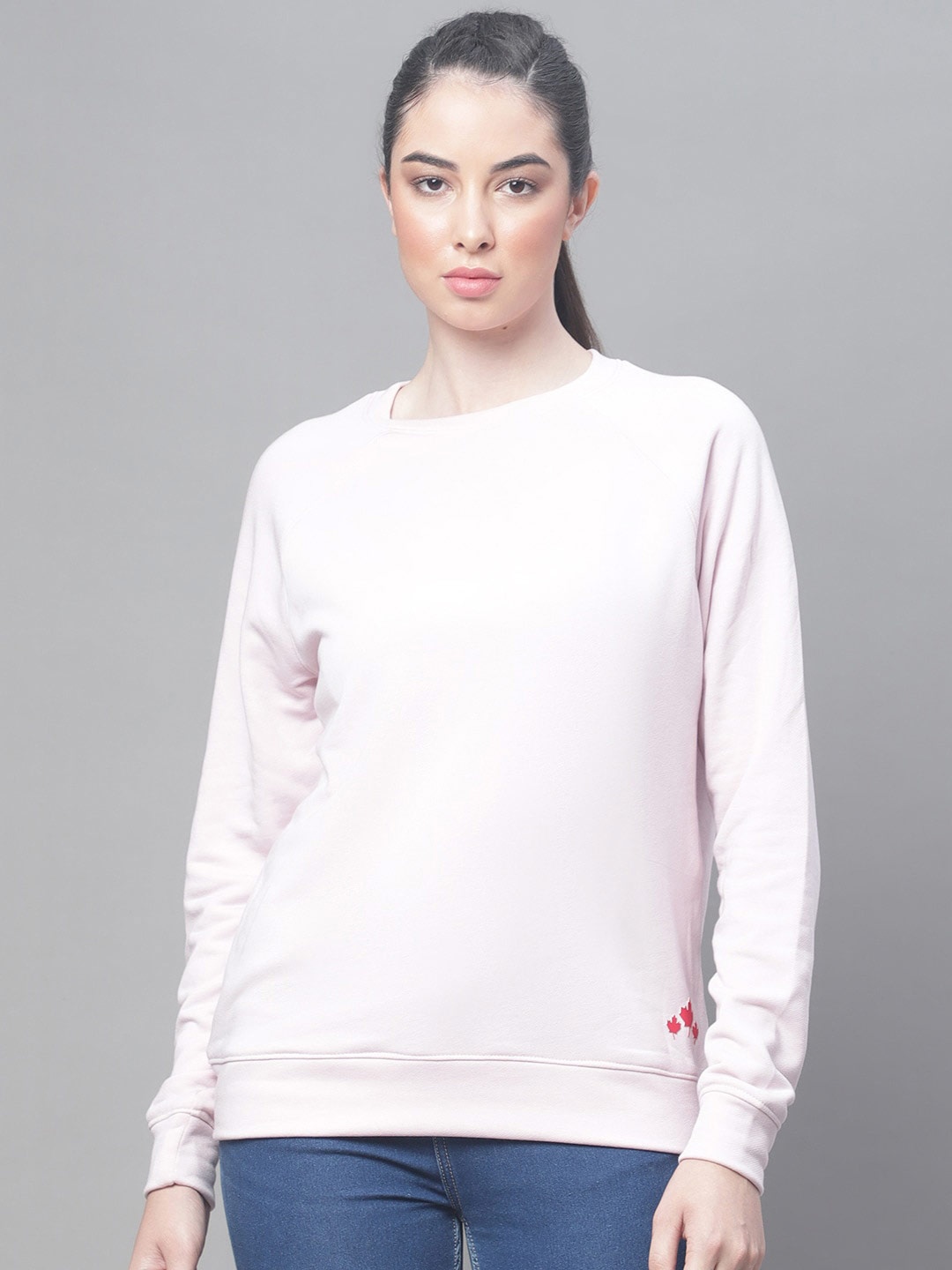 

Rute Round Neck Cotton Sweatshirt, Pink