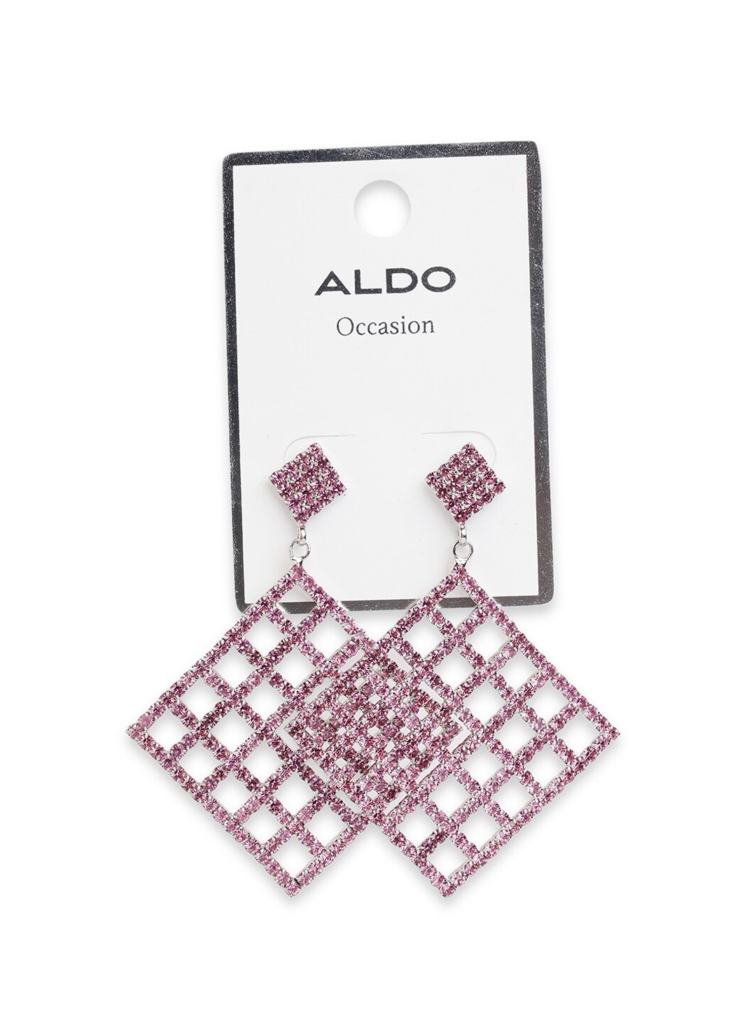 

ALDO Stones Studded Contemporary Drop Earrings, Pink