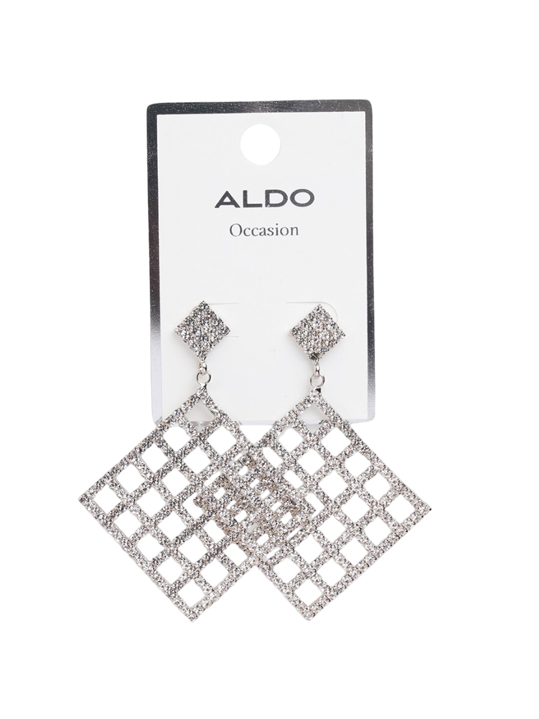 

ALDO Contemporary Artificial Stoned Drop Earrings, White