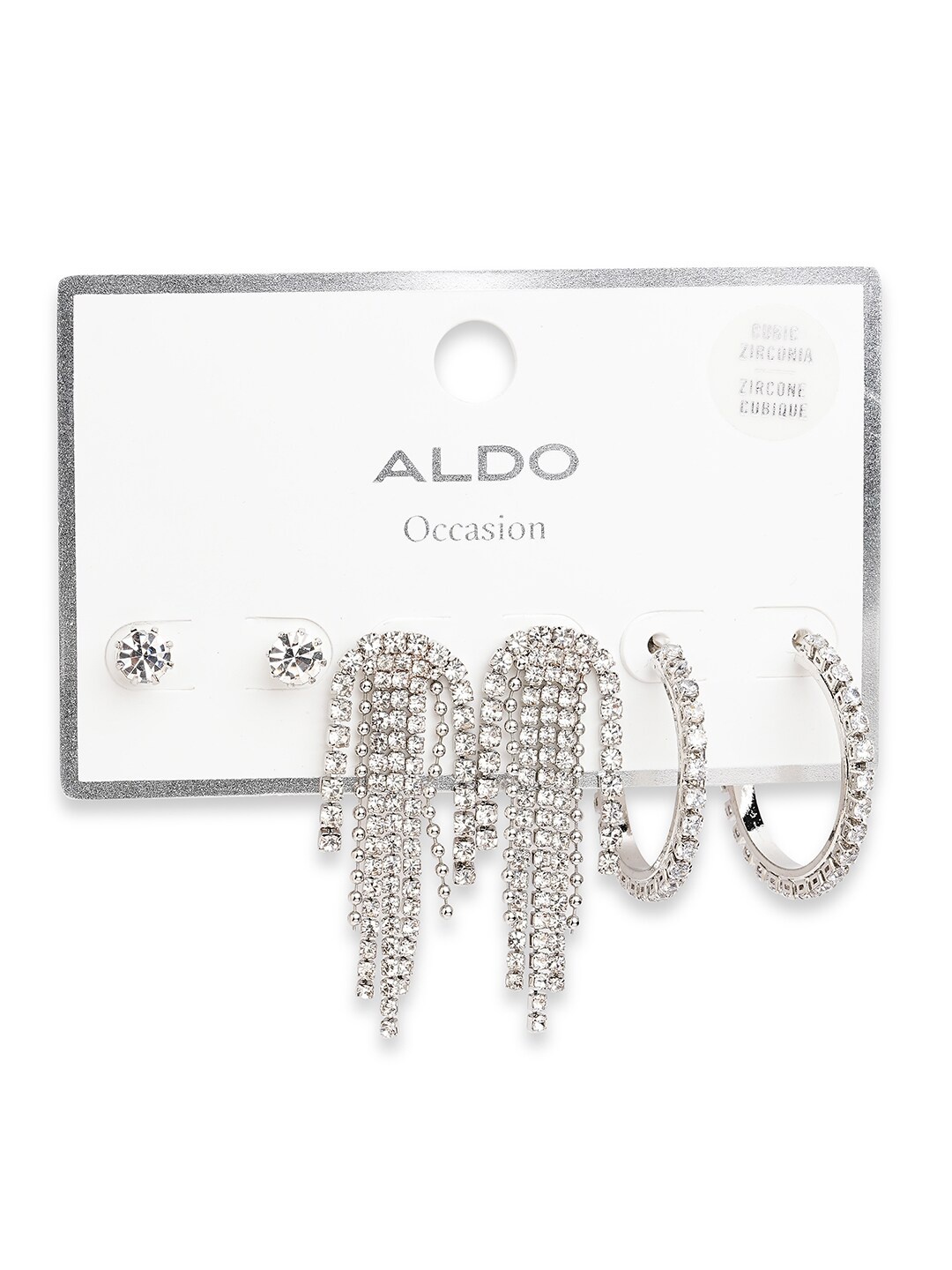 

ALDO Set Of 3 Contemporary Studs Earrings, White