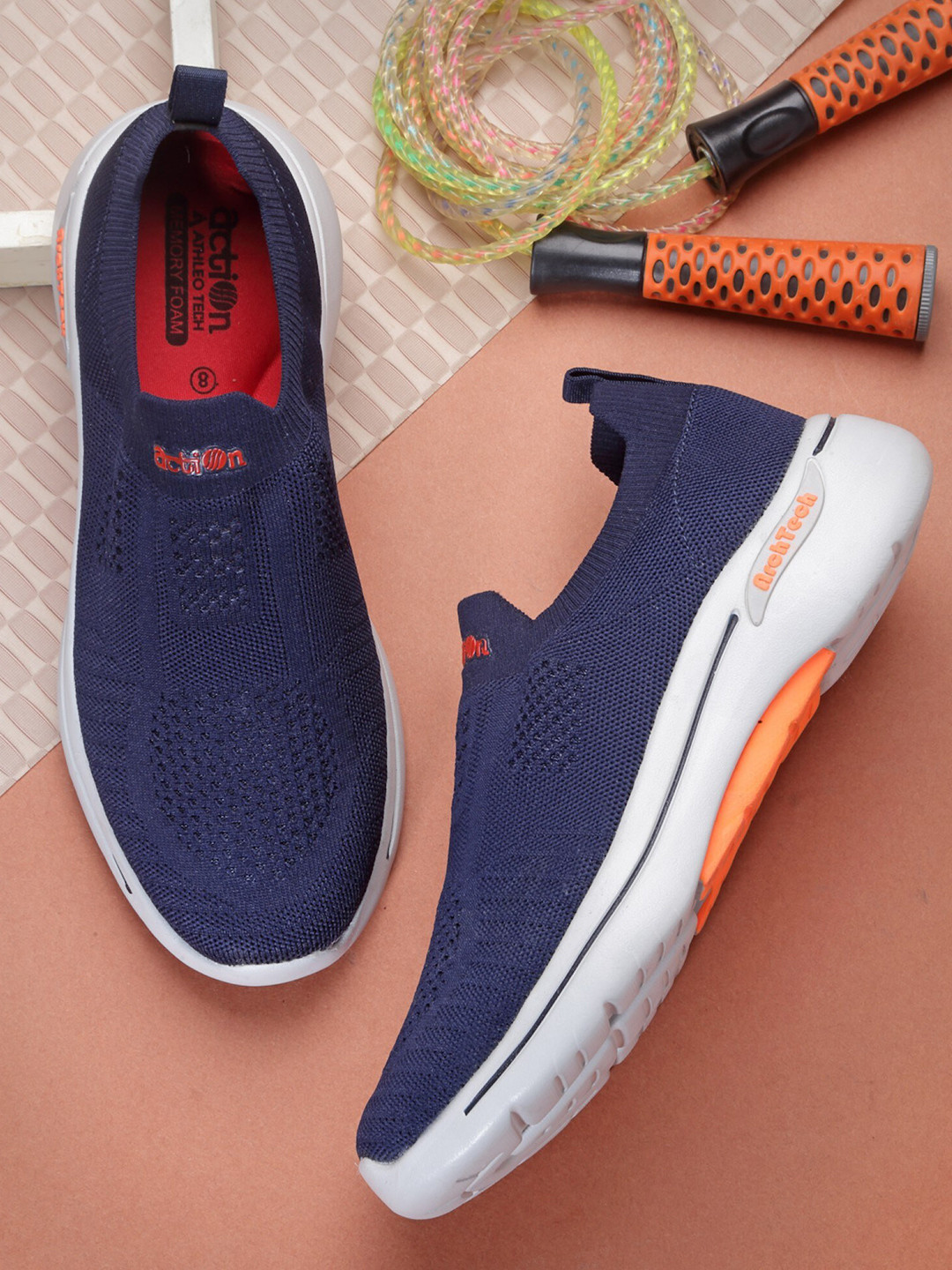 

Action Men Mesh Non-Marking Slip-On Walking Shoes, Navy blue