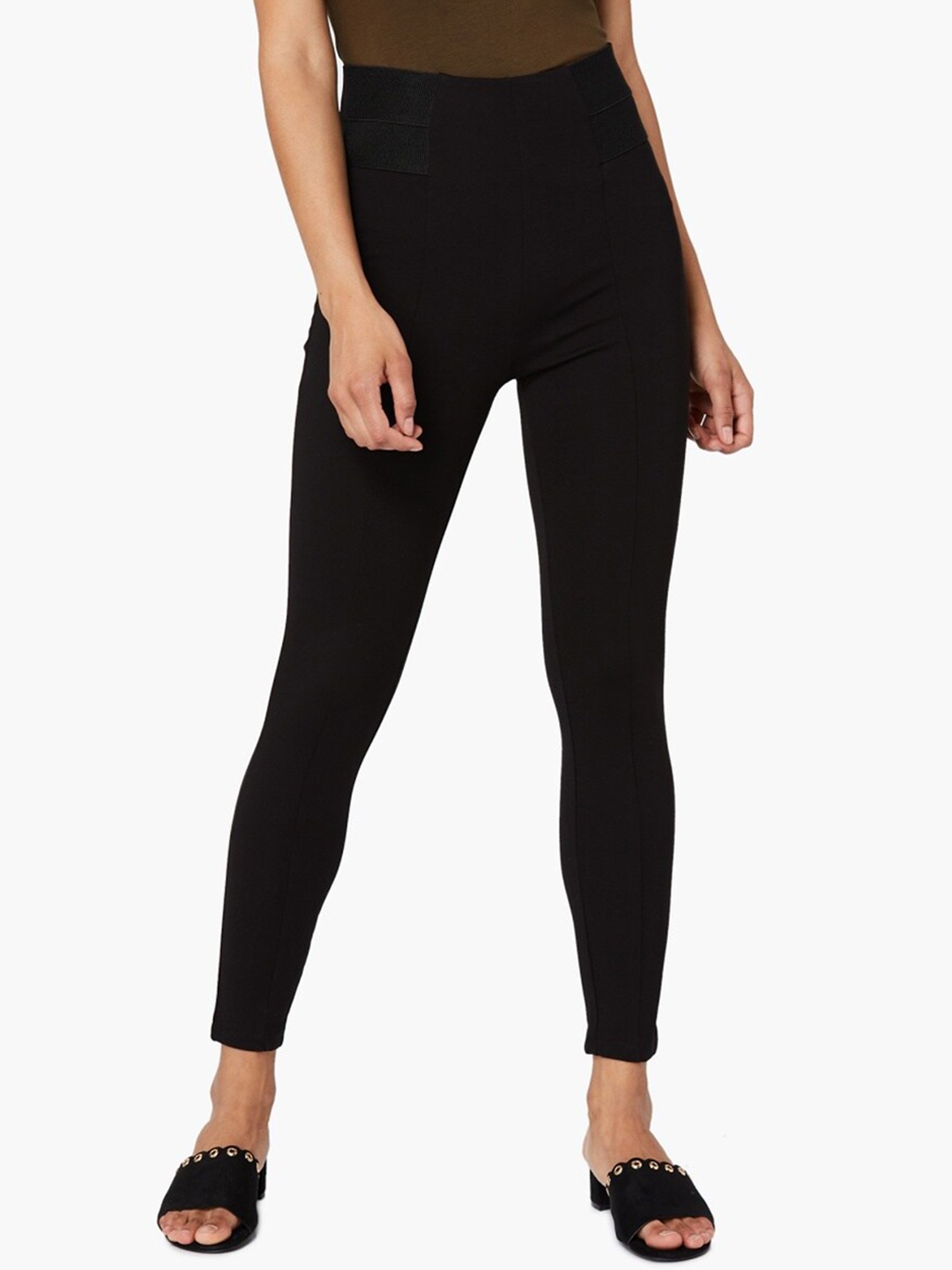 

CODE by Lifestyle Women Slip-On Regular Fit Jeggings, Black