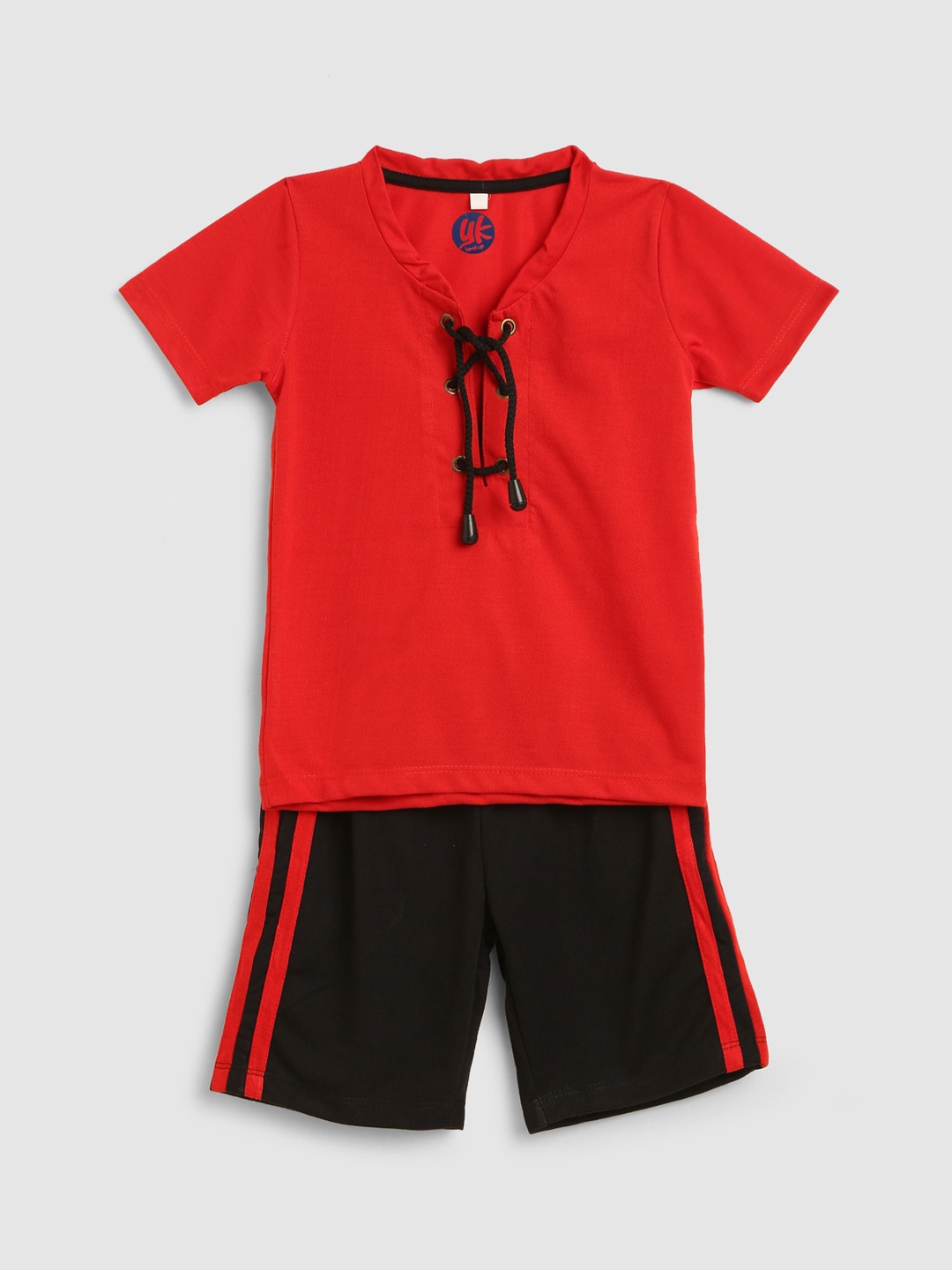 

YK Boys Graphic Printed Night Suit, Red