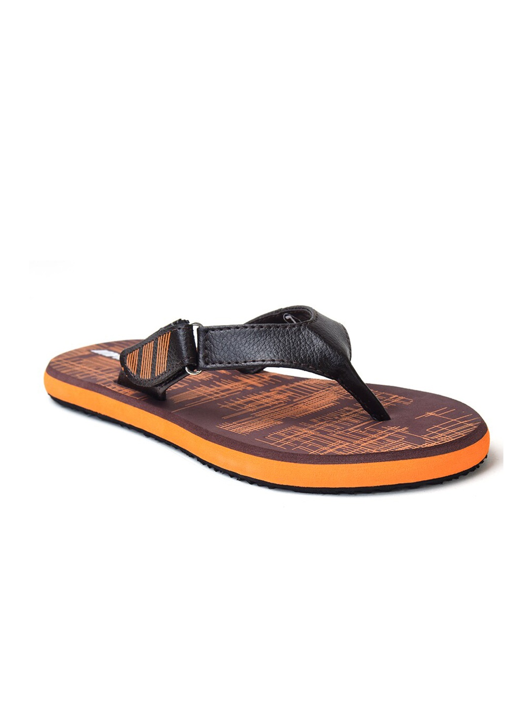 

IMPAKTO Men Printed Thong Flip-Flops, Brown