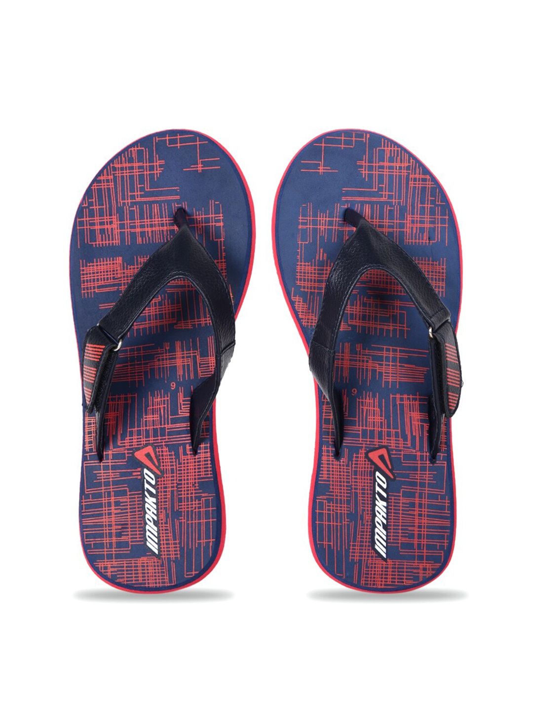 

IMPAKTO Men Printed Thong Flip-Flops, Blue