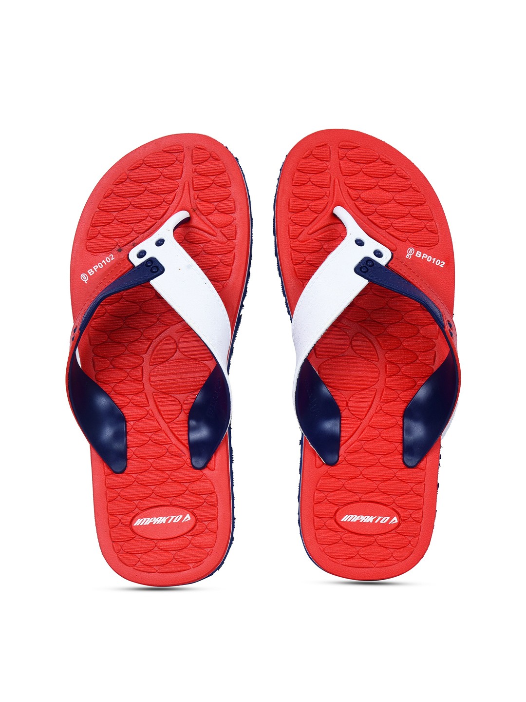 

IMPAKTO Men Self Design Thong Flip-Flops, Red