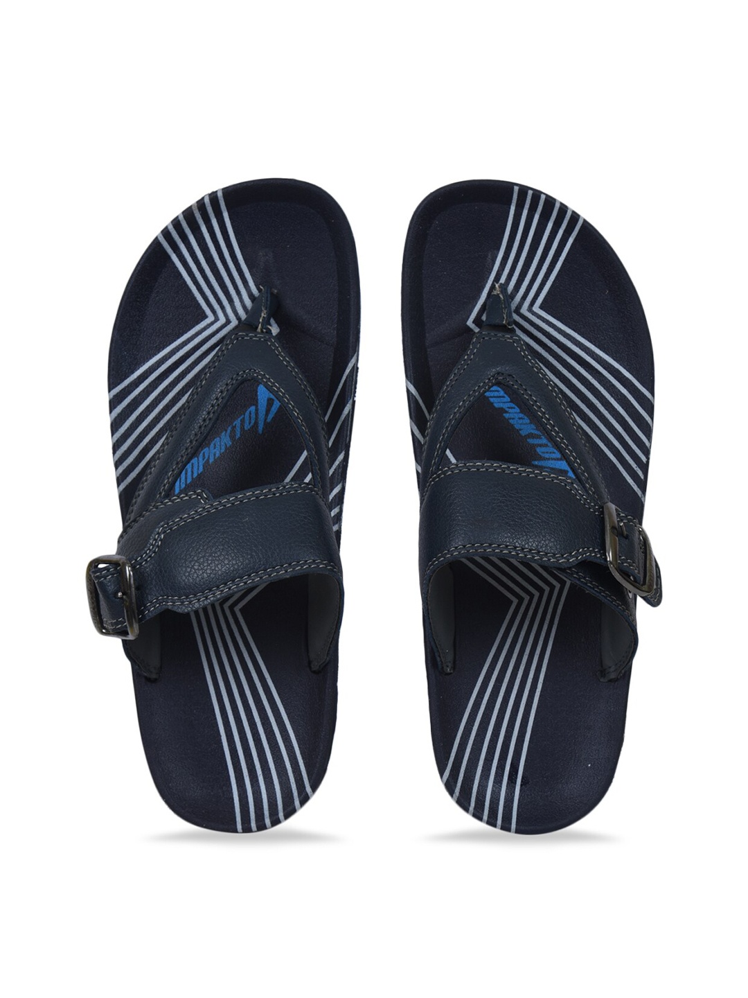 

IMPAKTO Men Printed Thong Flip-Flops, Blue