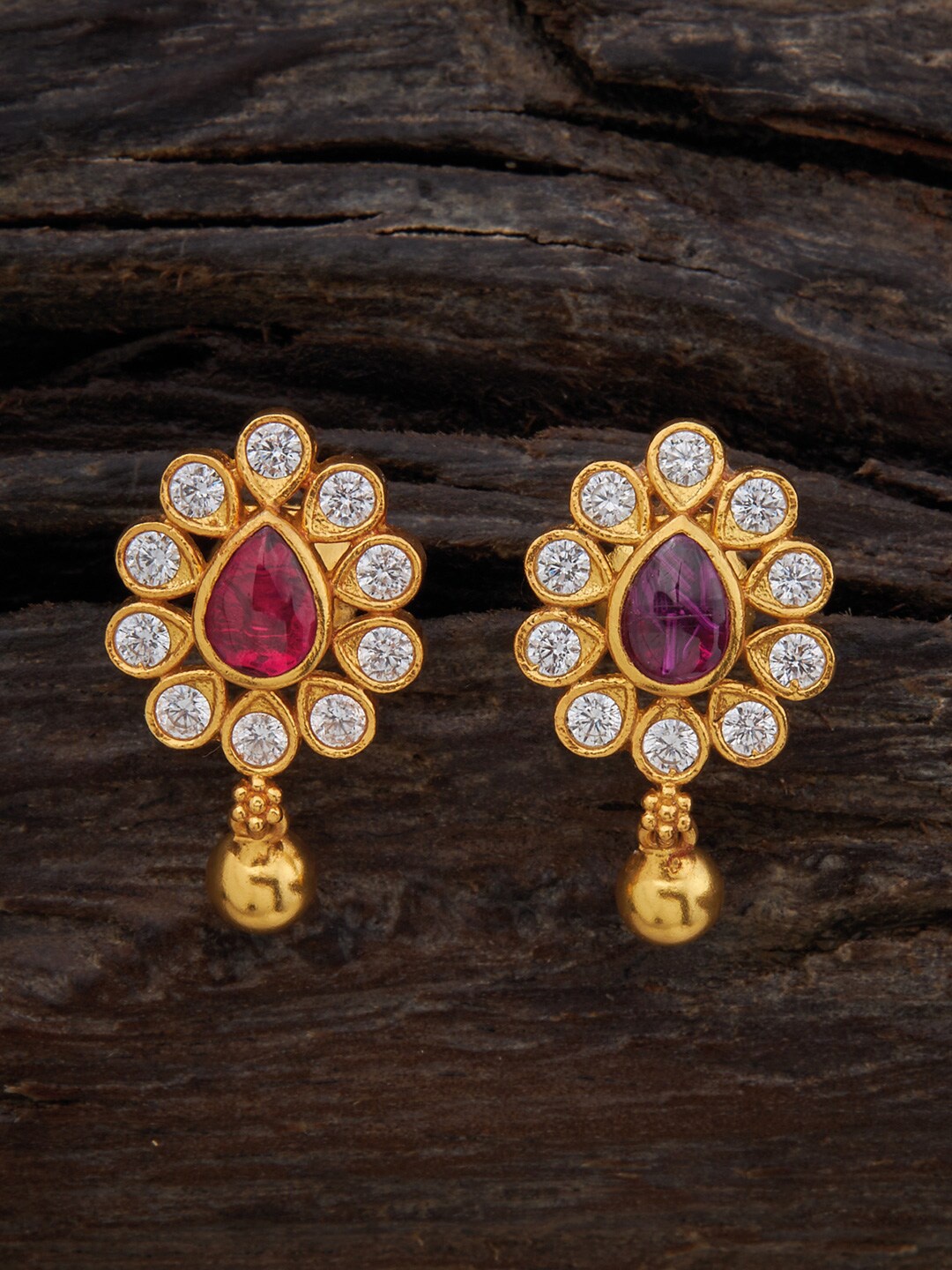 

Kushal's Fashion Jewellery Gold-Plated Teardrop Design Contemporary Drop Earrings