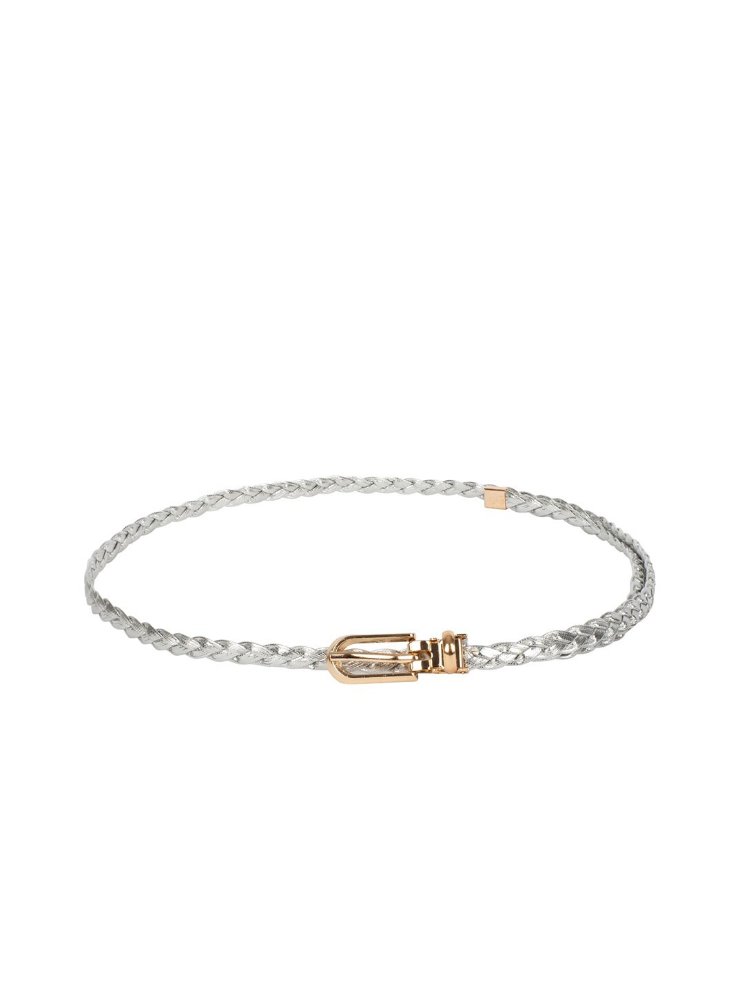 

CRUSSET Girls Textured Tang Closure Belt, Silver
