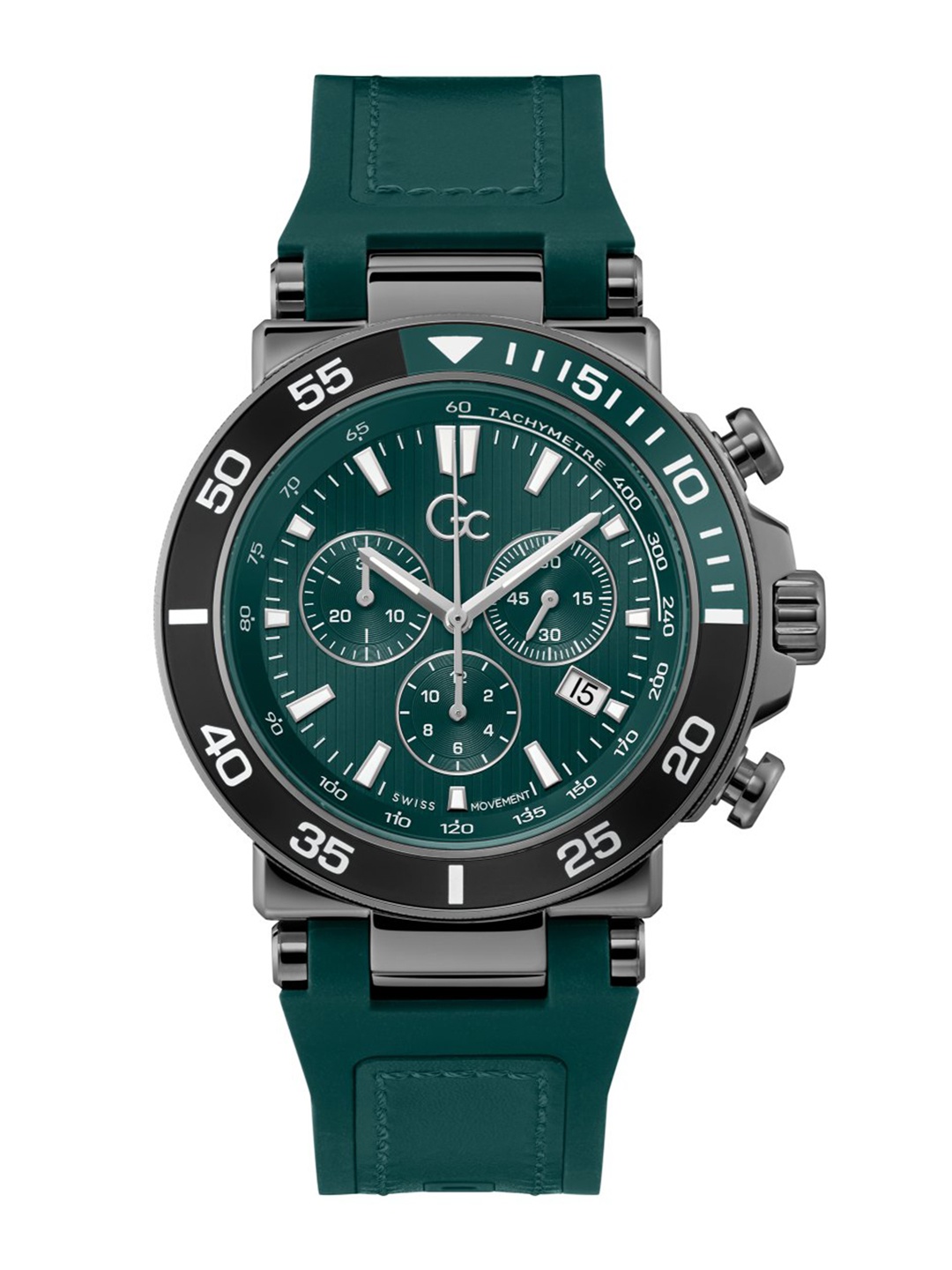 

GC Men Dial & Leather Straps Analogue Watch Z14007G9MF, Green