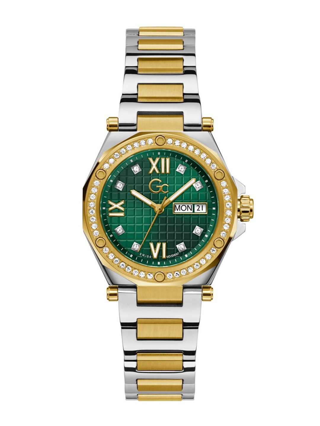 

GC Women Dial & Stainless Steel Bracelet Style Straps Analogue Watch Z20004L9MF, Green