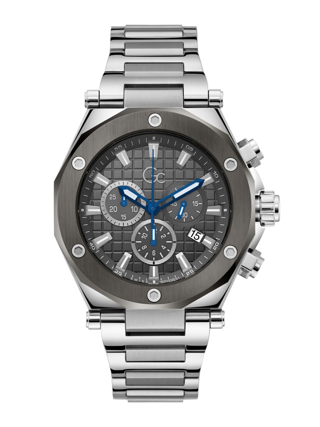 

GC Men Dial & Stainless Steel Bracelet Style Straps Analogue Watch Z18002G5MF, Grey