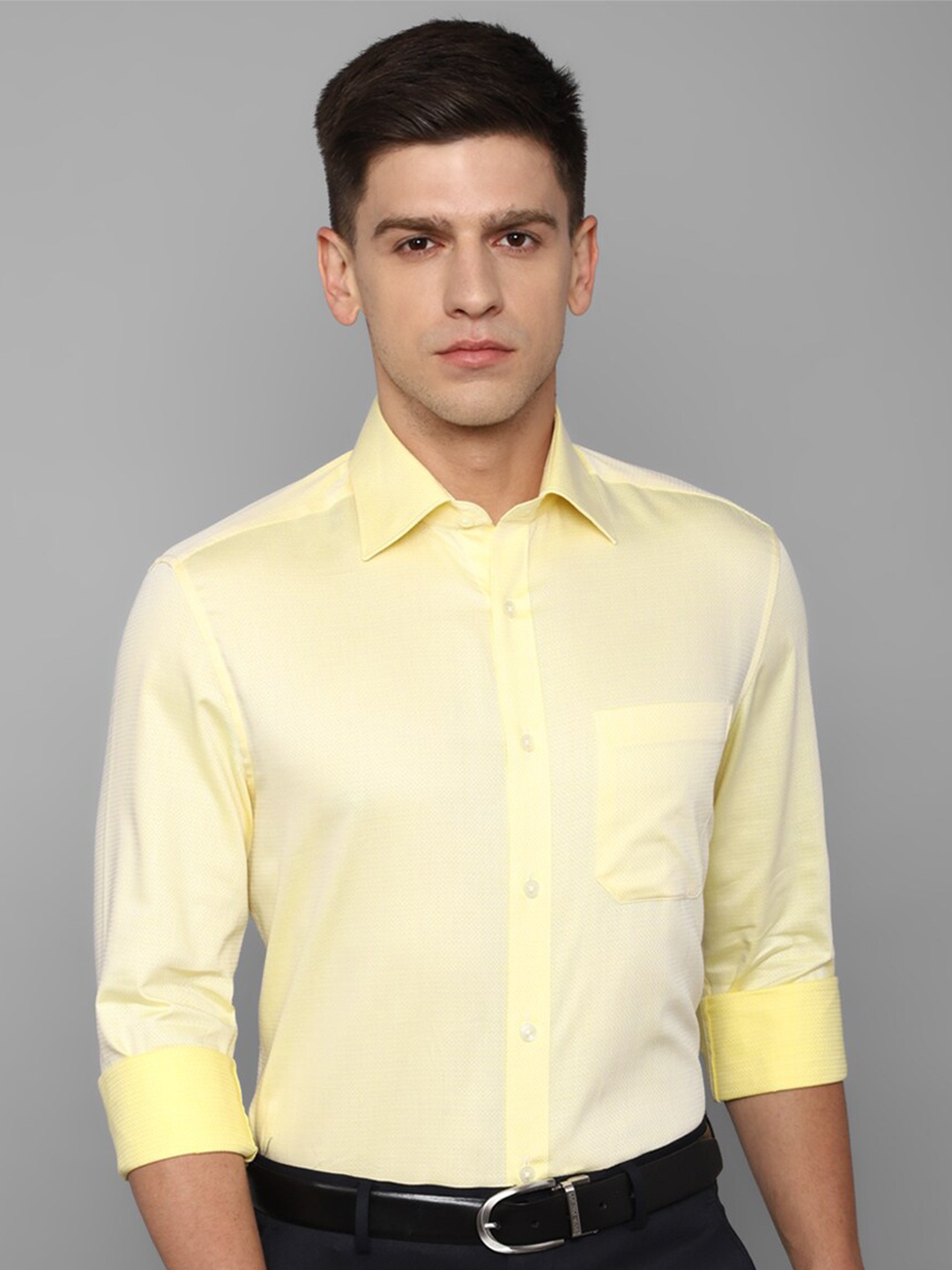 

Louis Philippe Slim Fit Pure Cotton Formal Shirt, Yellow