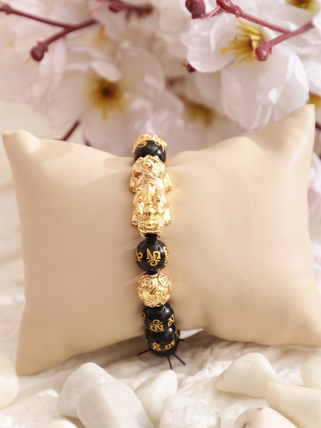

TAG 7 Obsidian Pixiu SEMI PRECIOUS STONE BRACELET Natural Stone Bracelet, Gold