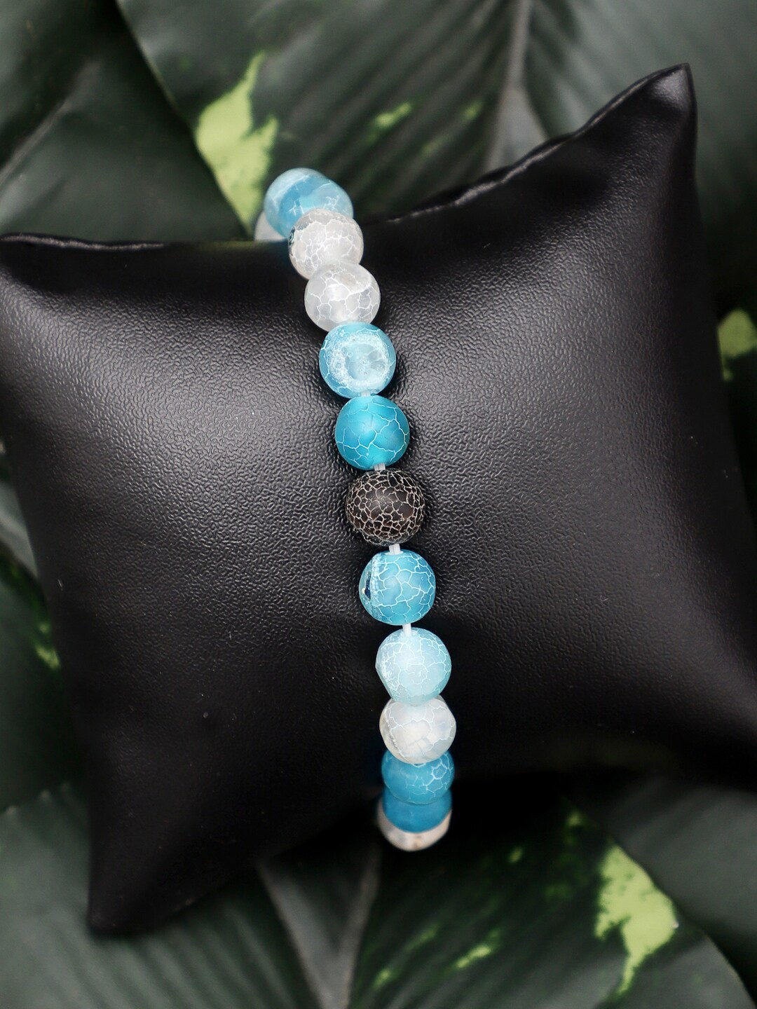 

TAG 7 Natural Stone Agate Bracelet, Blue