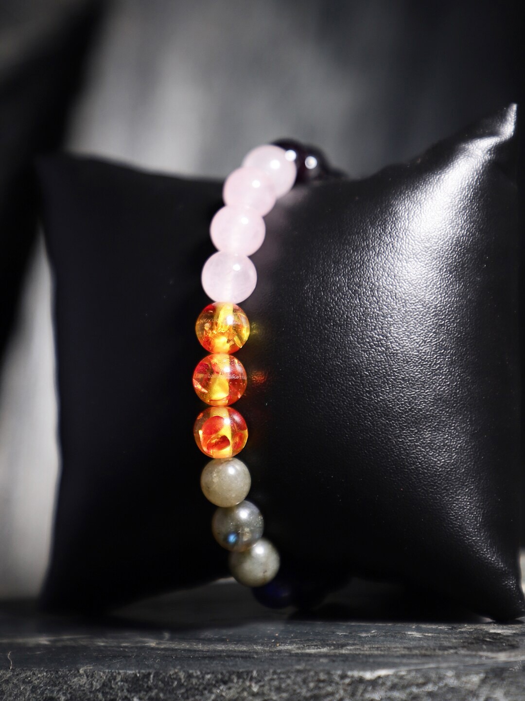 

TAG 7 Natural Stone Amethyst Bracelet, Peach