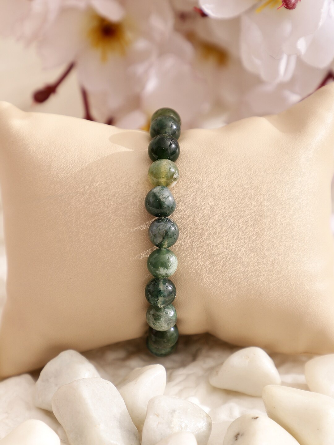 

TAG 7 Natural Stone Agate Bracelet, Green