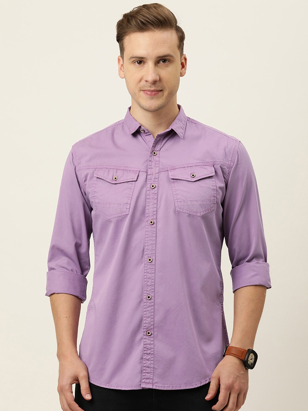 

IVOC Classic Fit Opaque Casual Shirt, Mauve