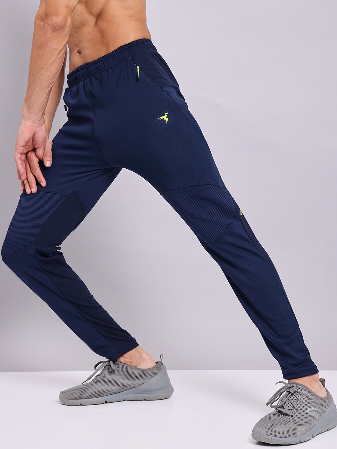 

Technosport Men Slim-Fit Anti Microbial Track Pants, Navy blue