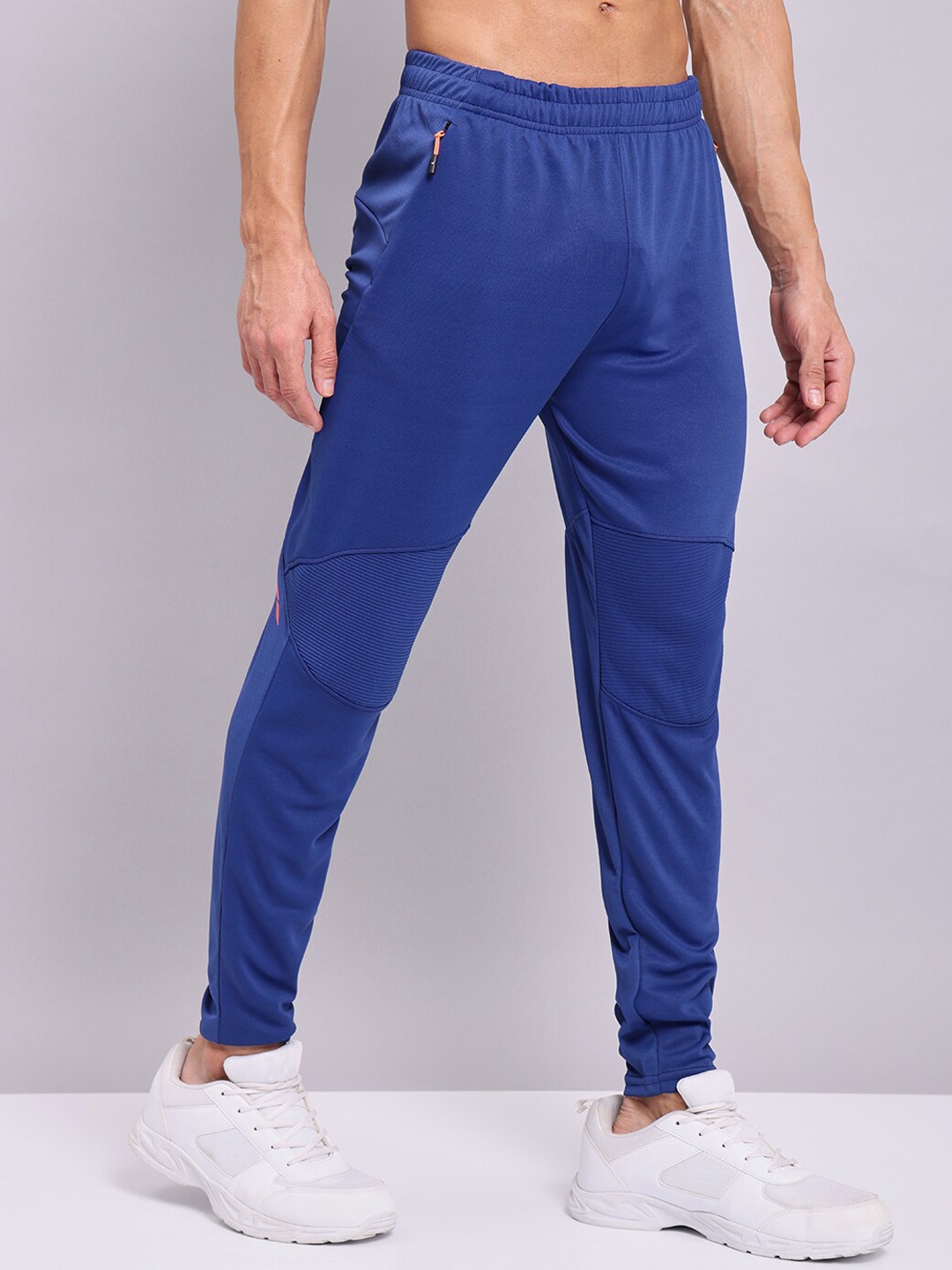 

Technosport Men Slim-Fit Anti Microbial Track Pants, Blue
