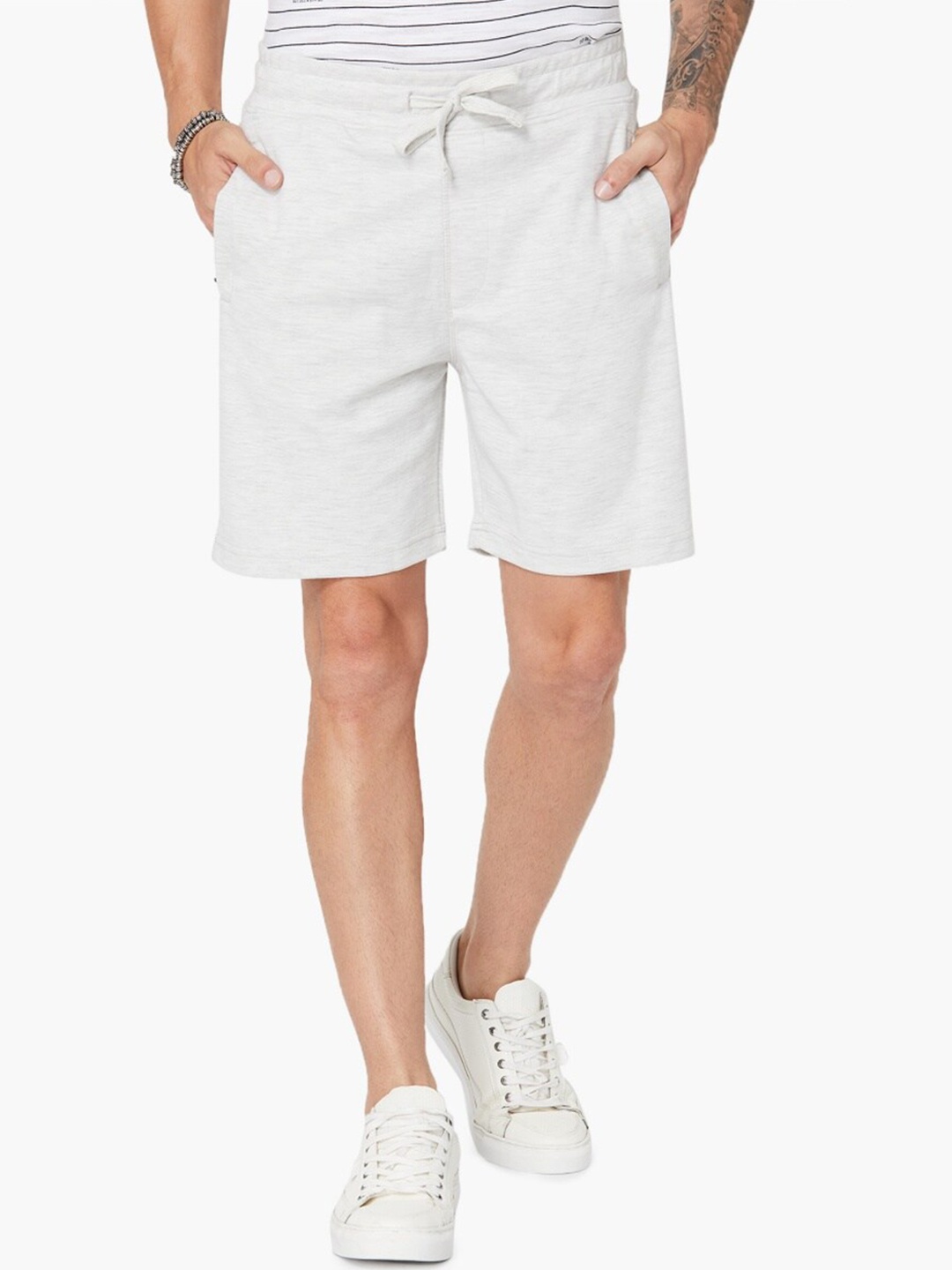 

Fame Forever by Lifestyle Men Mid-Rise Above Knee Regular Shorts, White