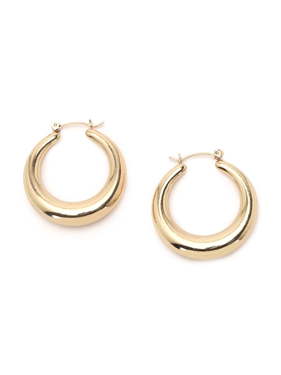 

FOREVER 21 Gold-Plated Circular Hoop Earrings