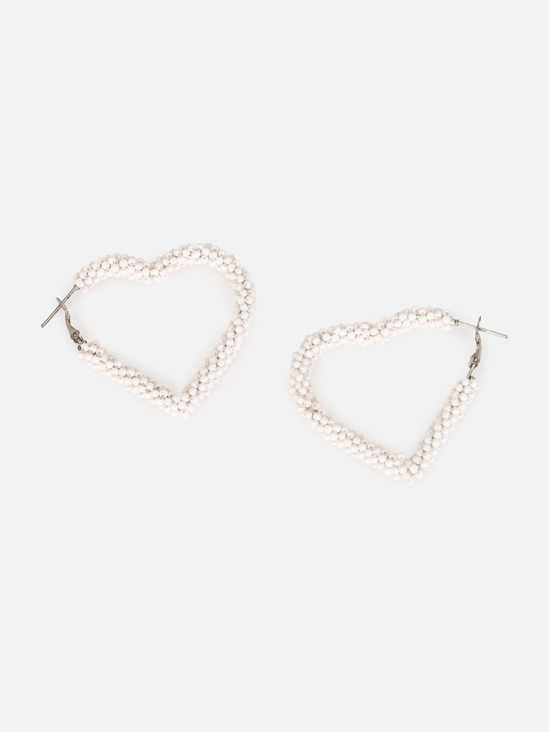 

FOREVER 21 White Contemporary Hoop Earrings