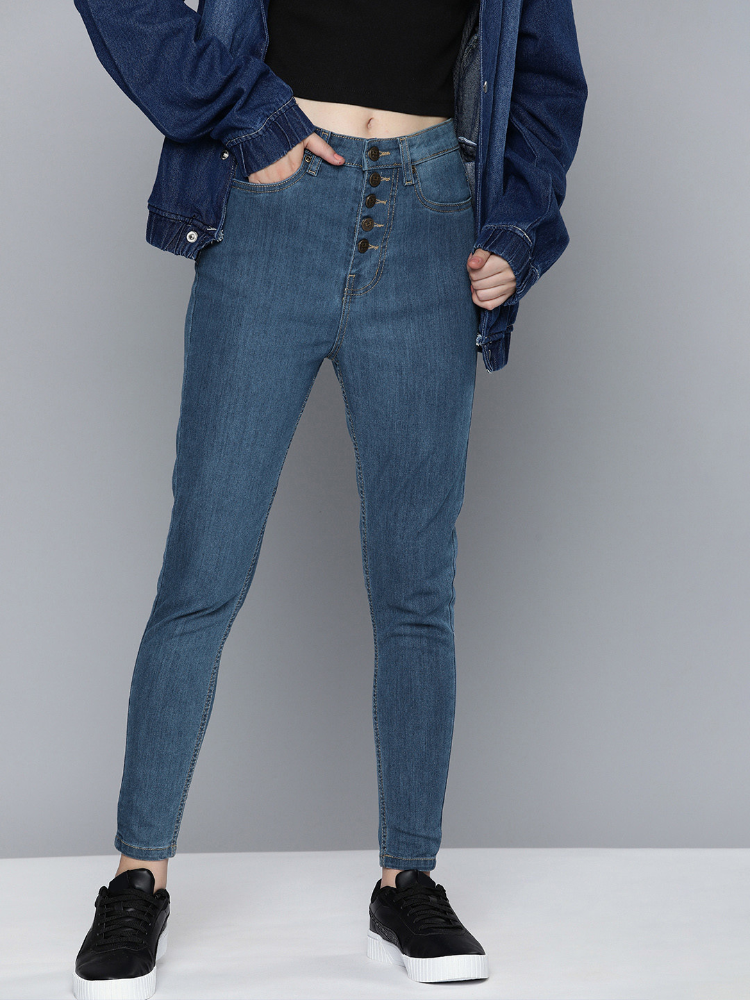 

Harvard Women Slim Fit High-Rise Jeans, Blue